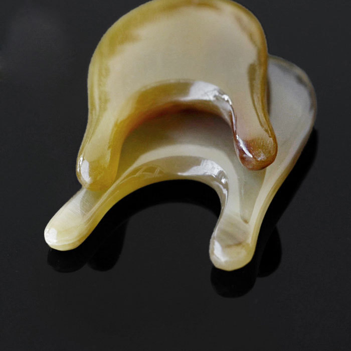 Natural yak horn multifunctional U-shaped eye acupoint stick
