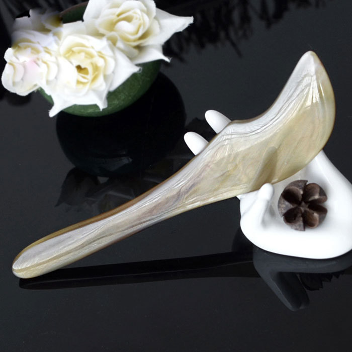 Horn long handle massage point stick