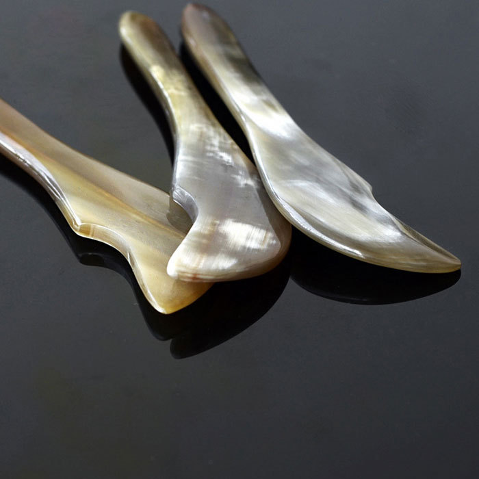 Horn long handle massage point stick