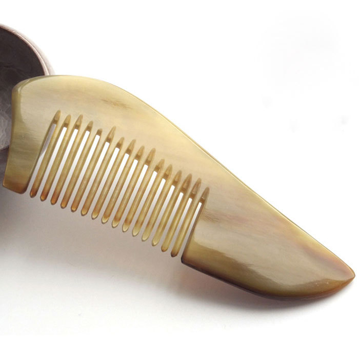 12cm natural yak horn comb