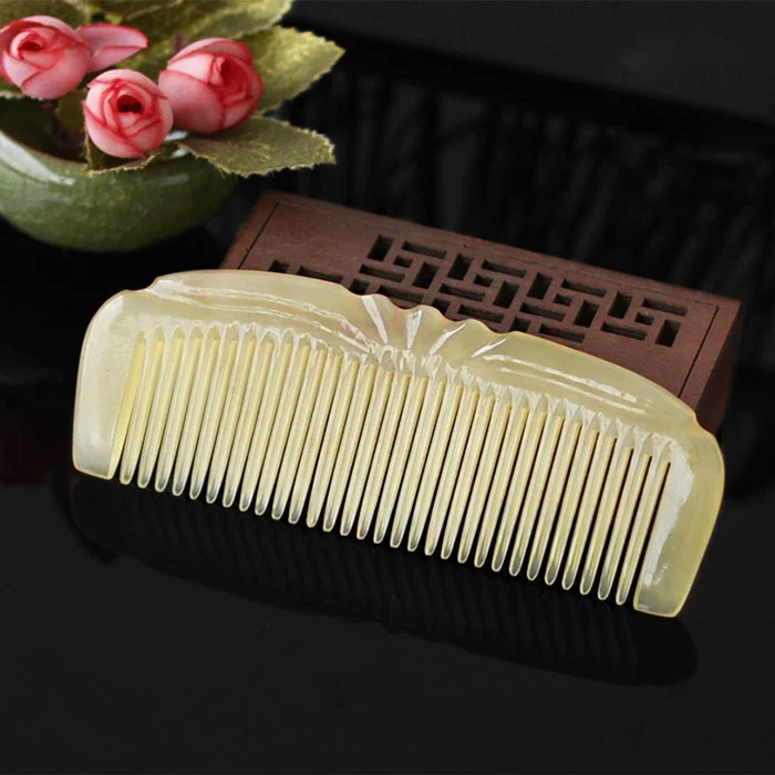 Natural carved sheep horn comb,Ox Horn Combs