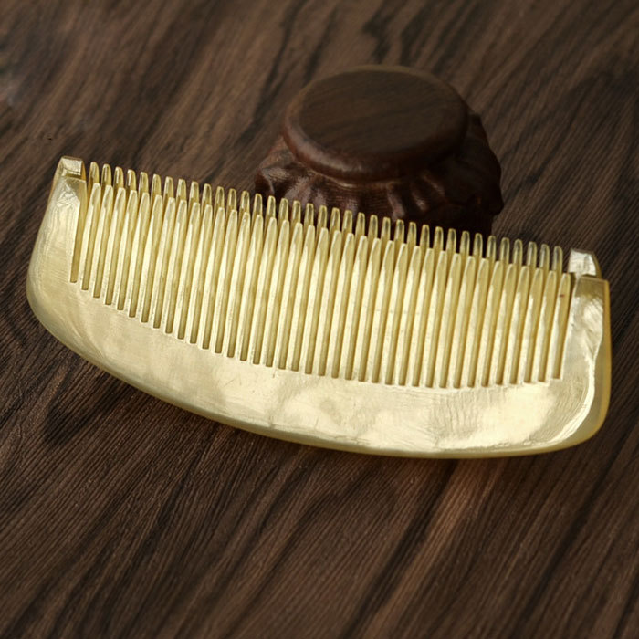 12cm half moon natural sheep horn comb