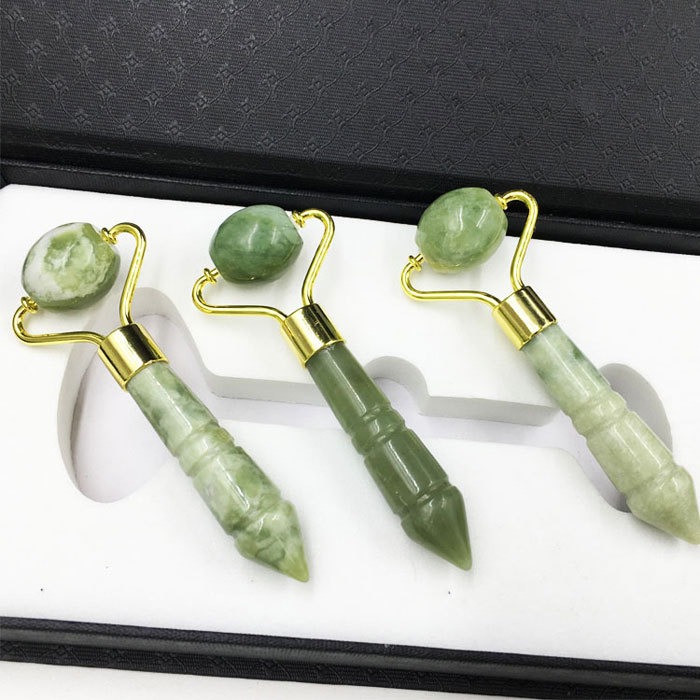 Natural jade mute beauty massage roller No.381