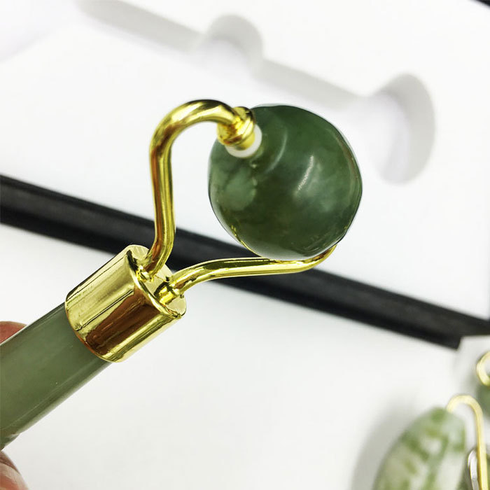 Natural jade mute beauty massage roller No.381
