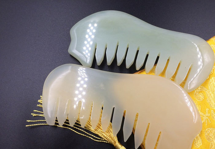 Natural jade massage comb No.418