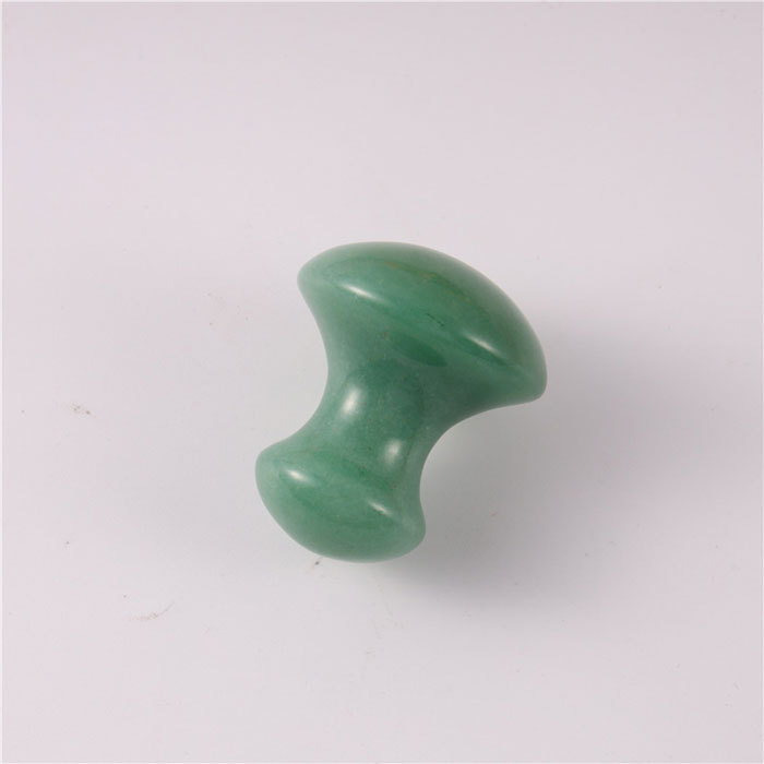 Natural pink crystal mushroom Massage Stone