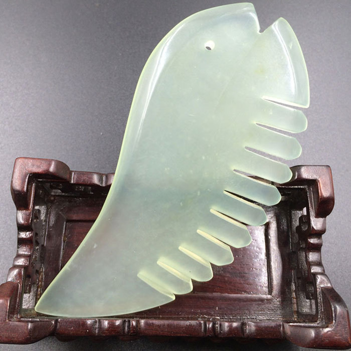 Natural jade massage comb No.419