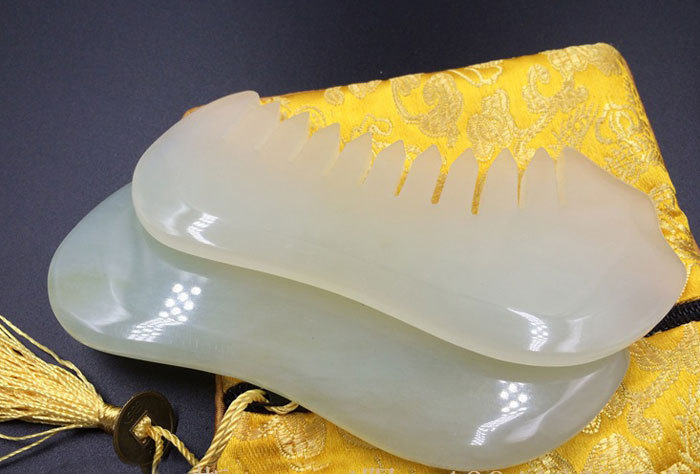 Natural jade massage comb No.418