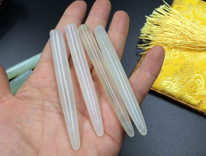Natural Xiuyan jade meridian massage point pen