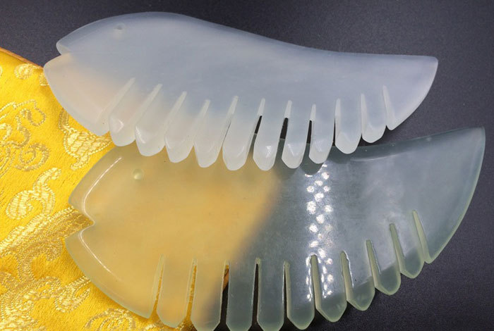 Natural jade massage comb No.419