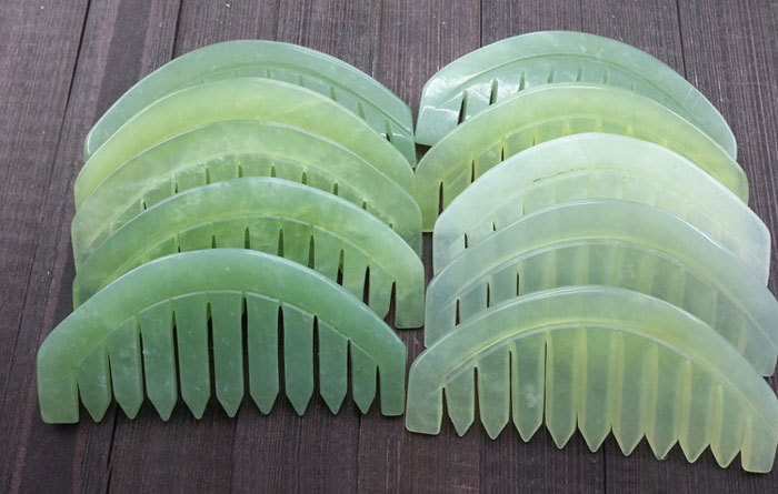 Natural jade massage comb No.410