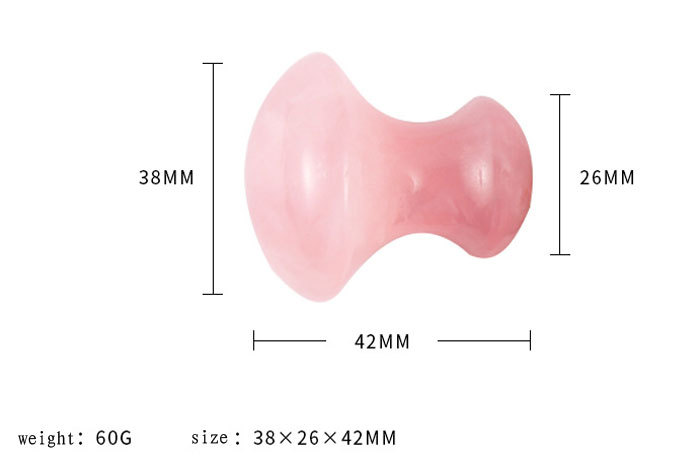 Natural pink crystal mushroom Massage Stone