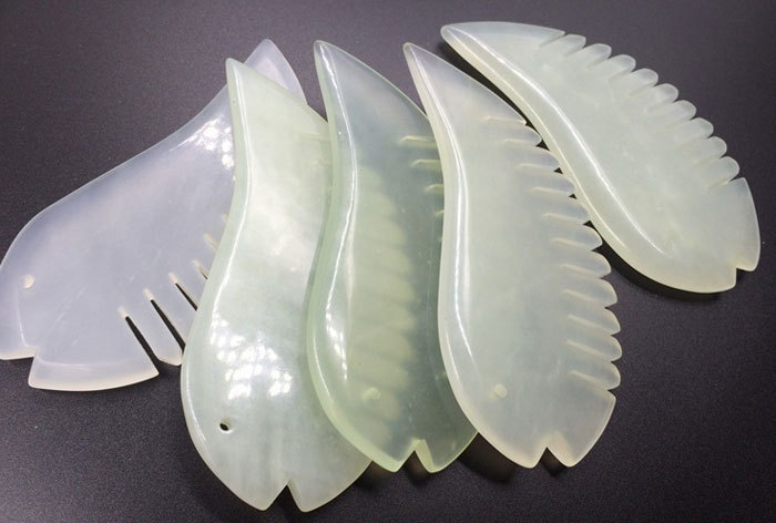 Natural jade massage comb No.419