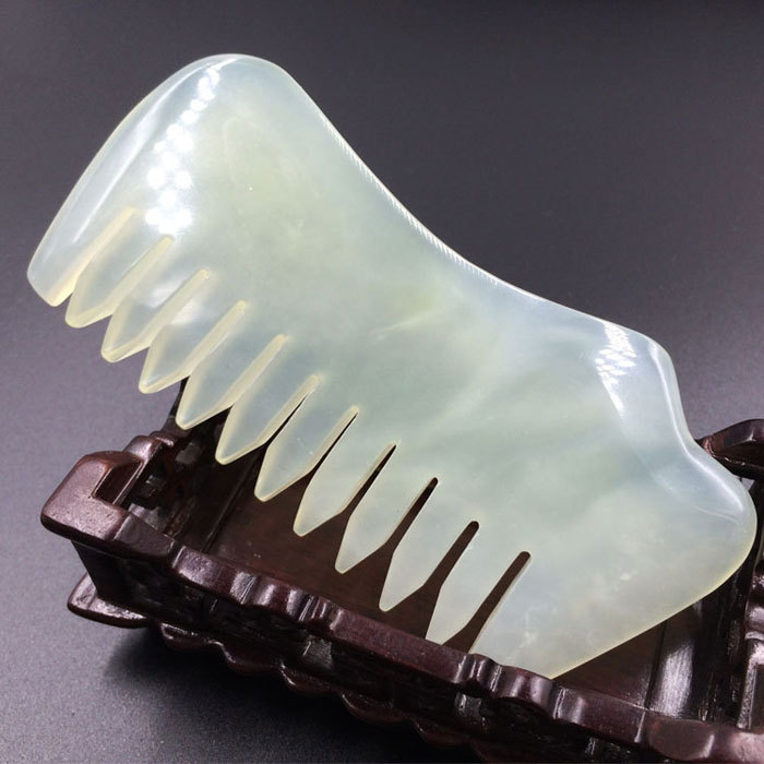 Natural jade massage comb No.416