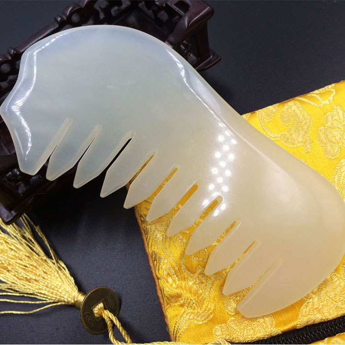 Natural jade massage comb No.418
