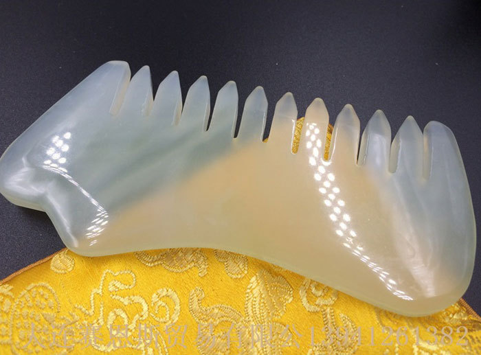 Natural jade massage comb No.416