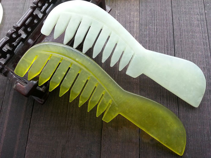 Natural jade massage comb No.411