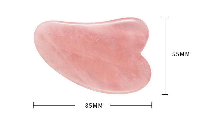 Natural pink crystal v-shaped scraping board
