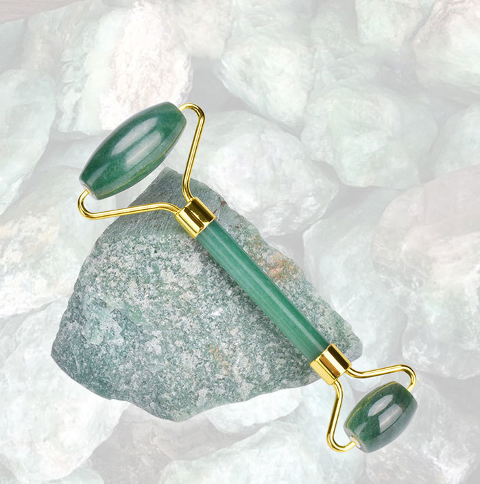 Natural Chinese green jade massage roller