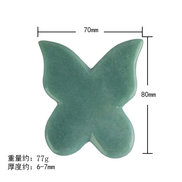 Natural Chinese green jade butterfly scraping board