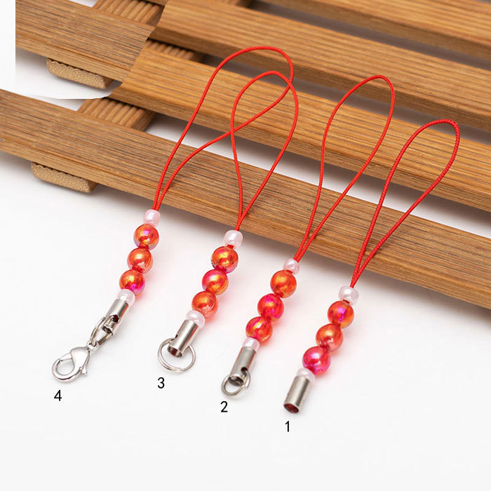 Colorful beads mobile phone accessories rope