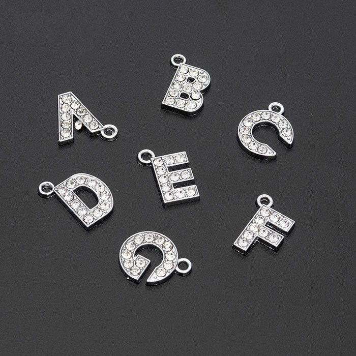 Zinc letter pendant 10pcs