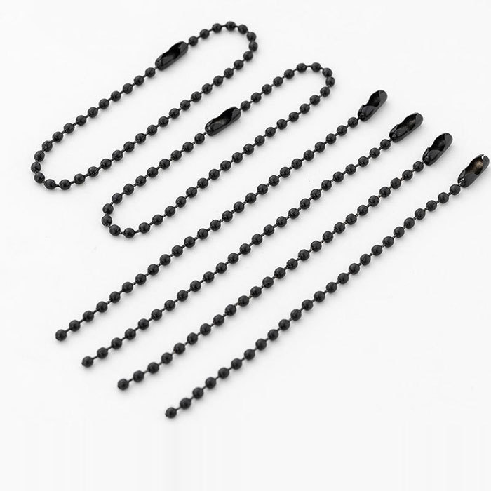 Black wave bead chain 100pcs