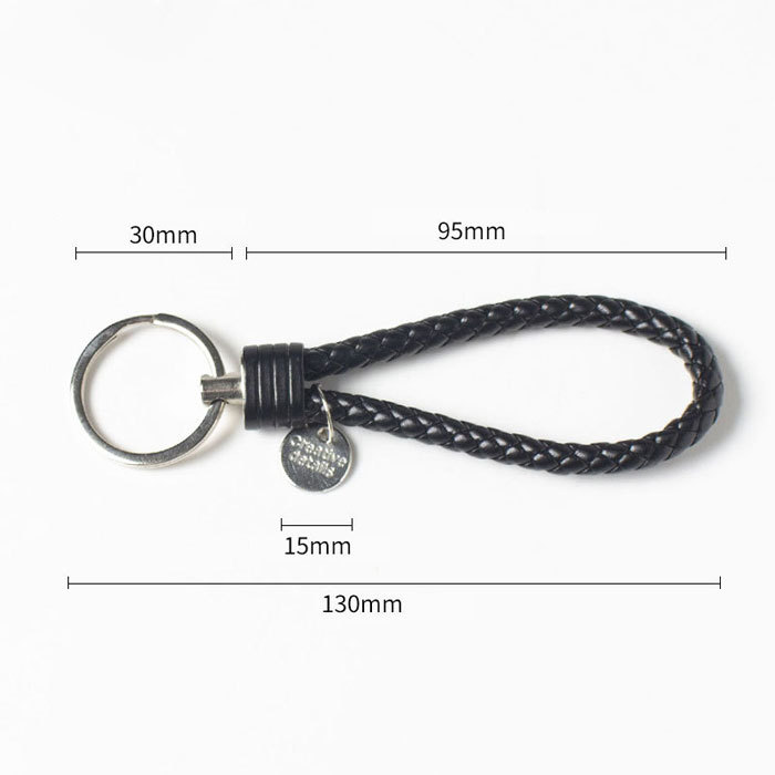 Leather cord keychain
