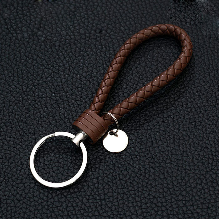 Leather cord keychain