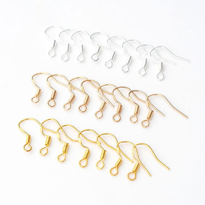 Electroplated 925silver ear hook 10pcs