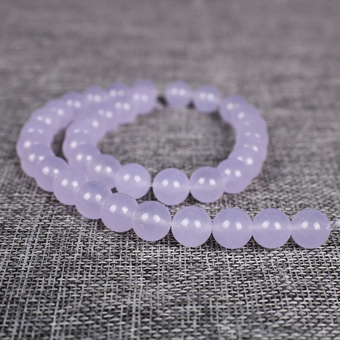 chalcedony beads - light violet