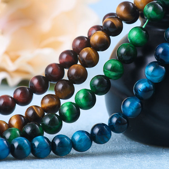 5A purple tiger's eye loose beads