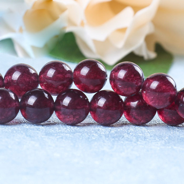 Imitation garnet chalcedony  beads