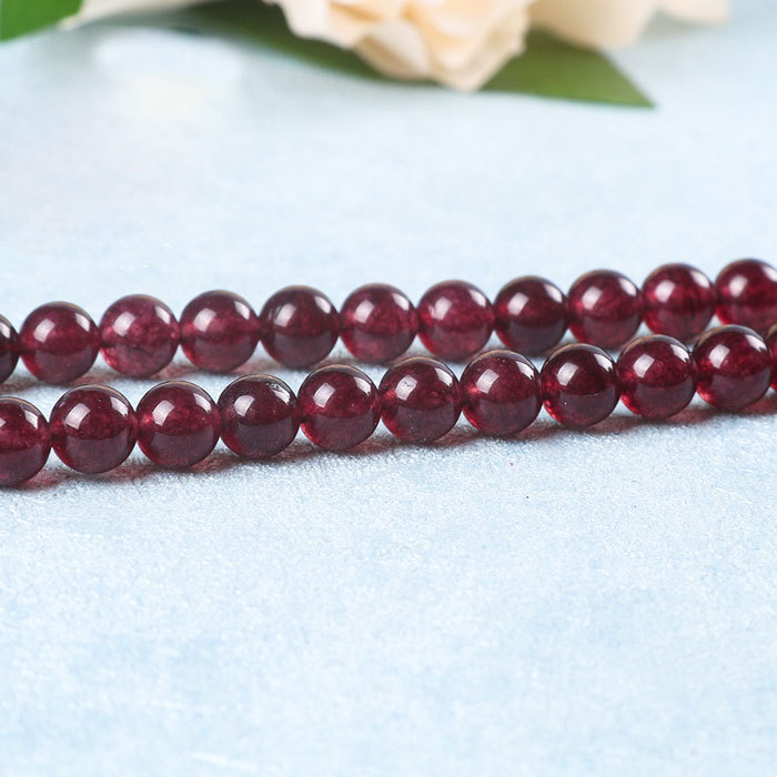 Imitation garnet chalcedony  beads