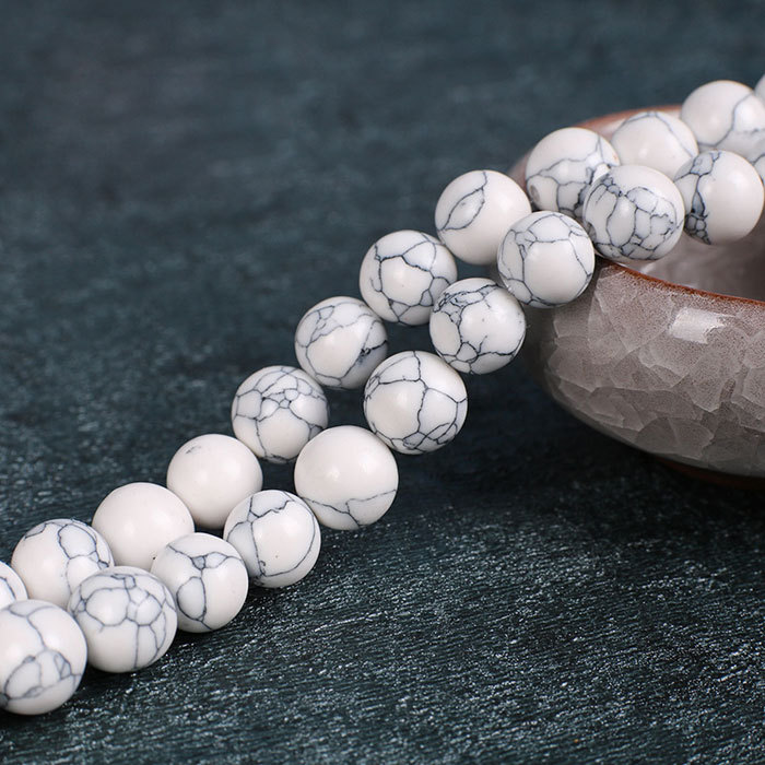 Optimized synthesis white turquoise beads