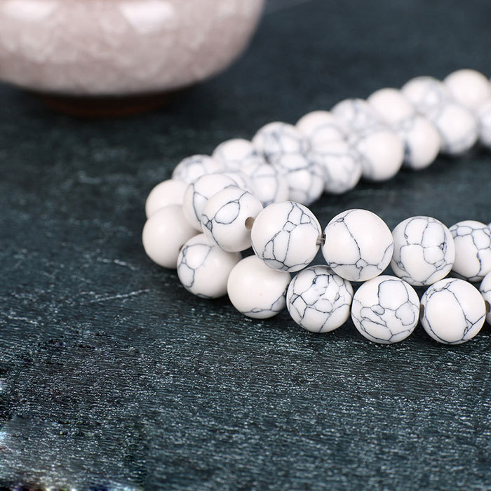 Optimized synthesis white turquoise beads