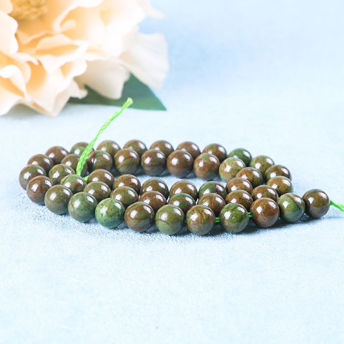 Sugilite beads - grass green