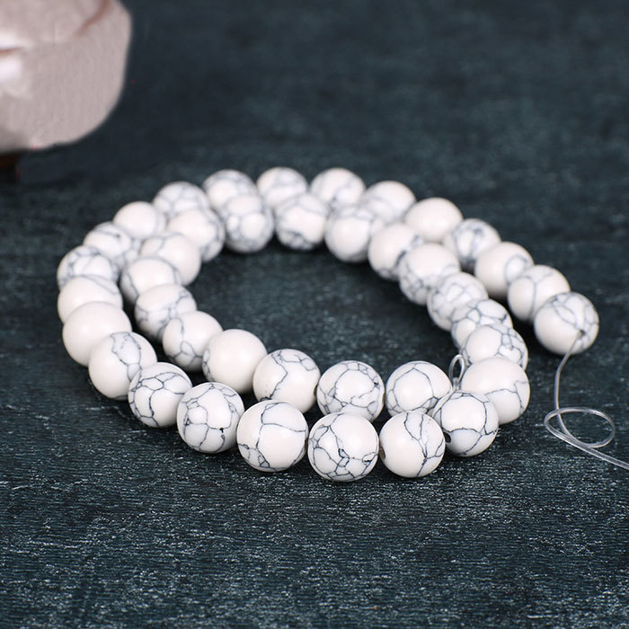 Optimized synthesis white turquoise beads