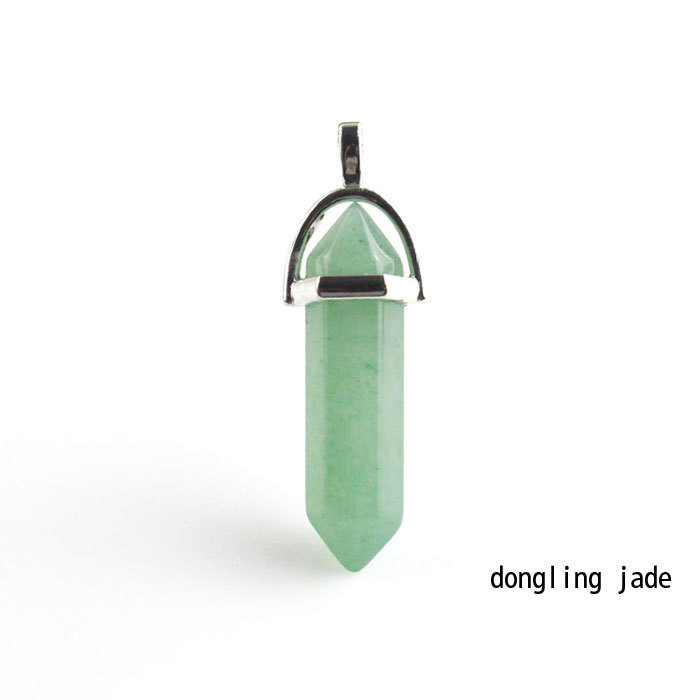 hexagonal column necklace pendant-dongling jade