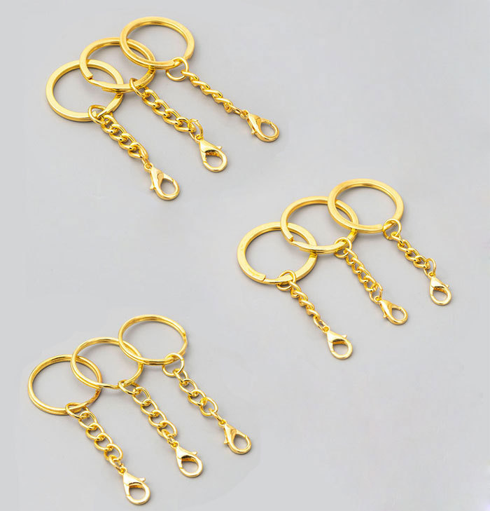 Gold plated key chain with 303 lobster clasp