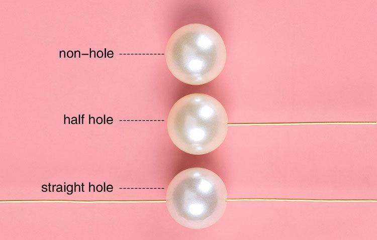 ABS imitation pearl beads - off-white straight hole 500g