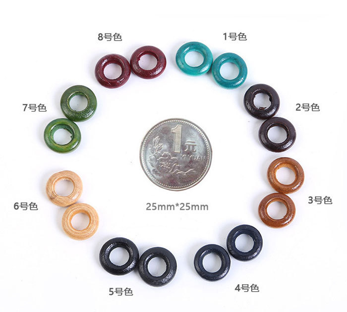13MM Colored wooden rings 100pcs