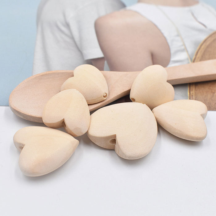 Loving heart wooden slices