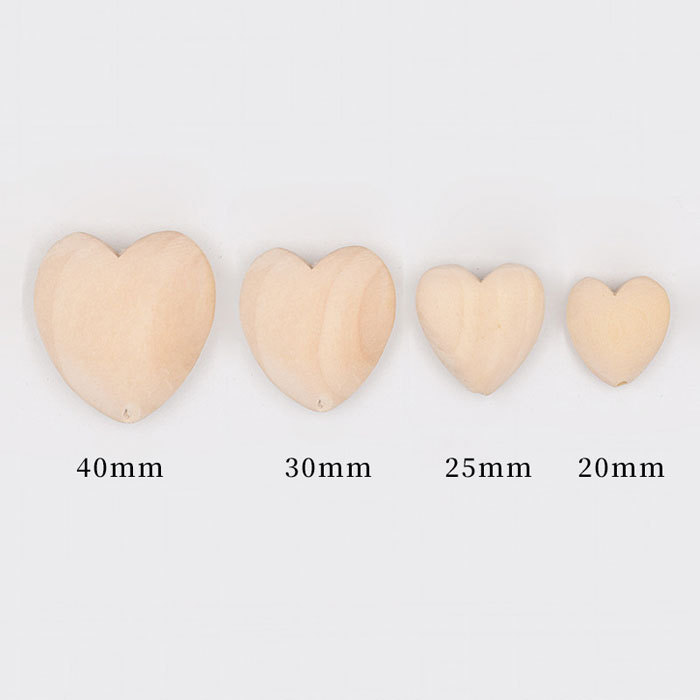 Loving heart wooden slices