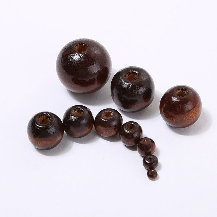 Dark brown wooden beads 100pcs