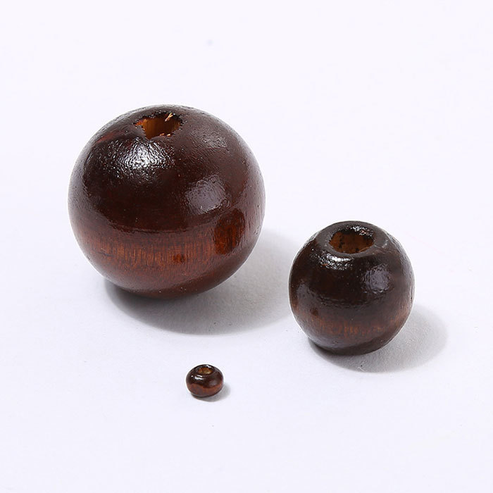 Dark brown wooden beads 100pcs
