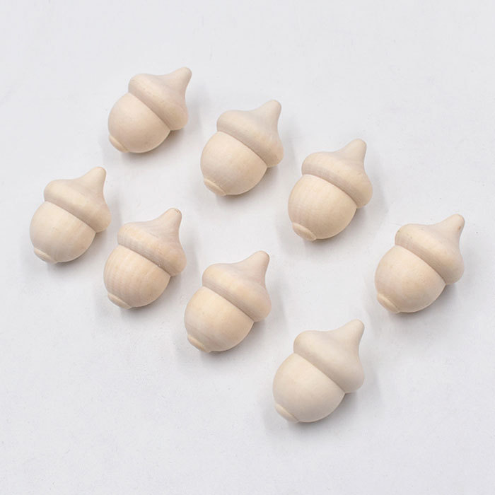 Acorn wooden beads