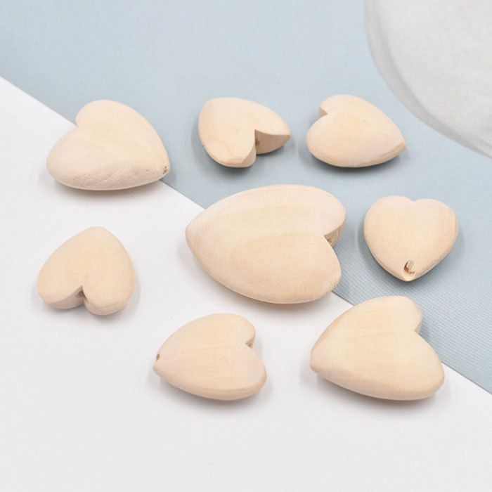 Loving heart wooden slices
