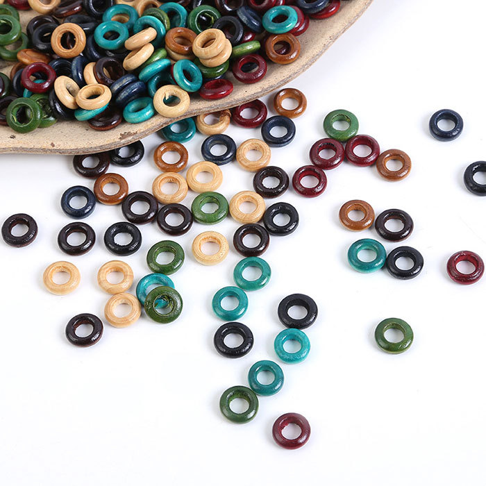 13MM Colored wooden rings 100pcs
