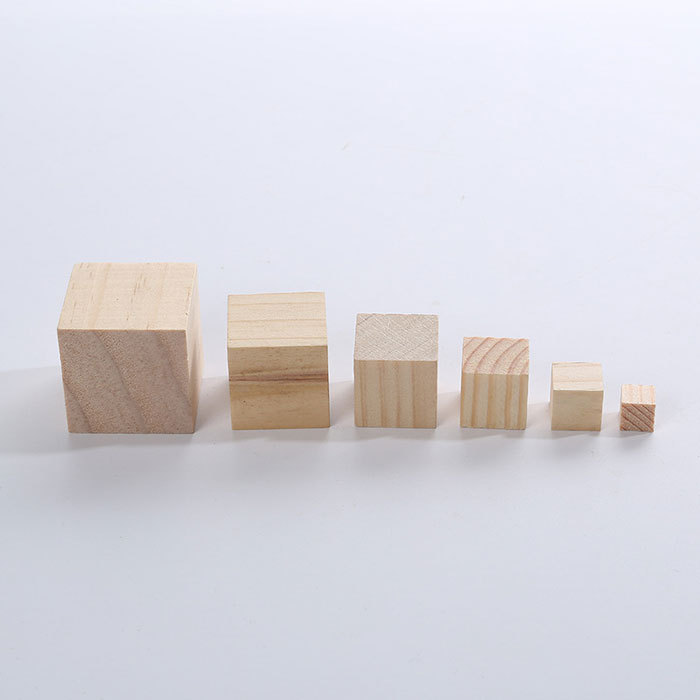 Square pine wooden block 100pcs